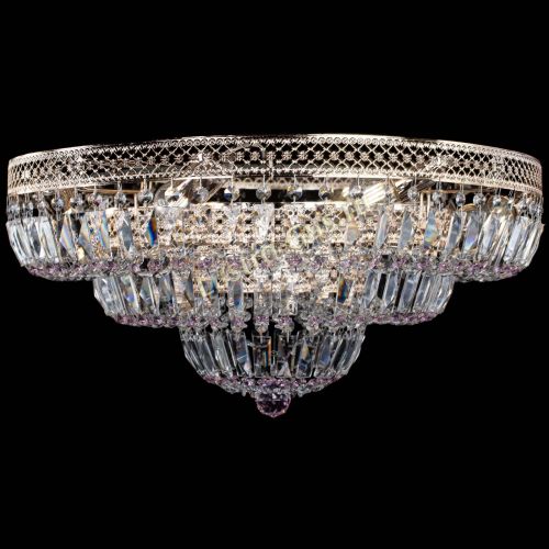 Люстра Двойное Кольцо Венеция розовая в Кирове Гусь Хрустальный