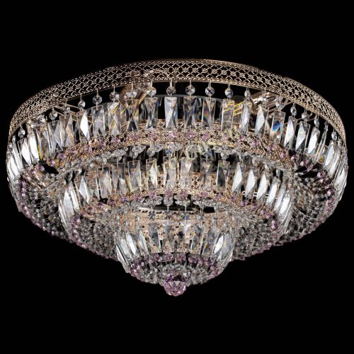 Люстра Двойное Кольцо Венеция розовая в Кирове Гусь Хрустальный