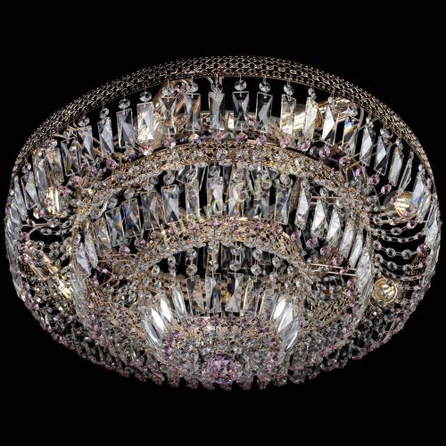 Люстра Двойное Кольцо Венеция розовая в Кирове Гусь Хрустальный