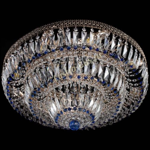 Люстра Двойное Кольцо Венеция синяя в Кирове Гусь Хрустальный