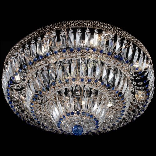 Люстра Двойное Кольцо Венеция синяя в Кирове Гусь Хрустальный