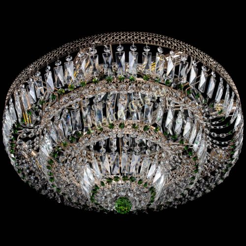 Люстра Двойное Кольцо Венеция зеленая в Кирове Гусь Хрустальный