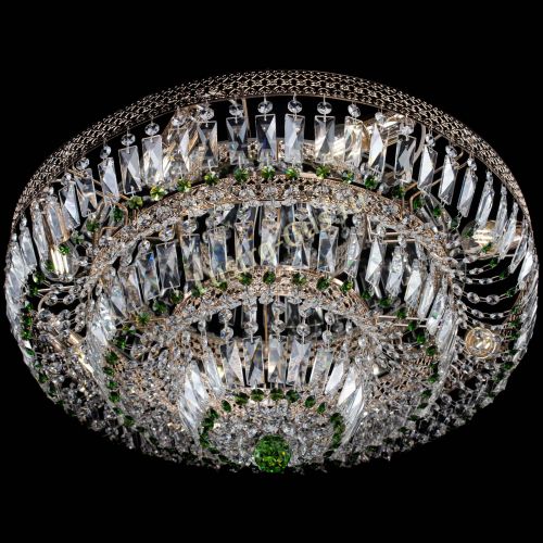 Люстра Двойное Кольцо Венеция зеленая в Кирове Гусь Хрустальный