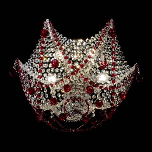 Люстра Элина №2 красная в Кирове Гусь Хрустальный