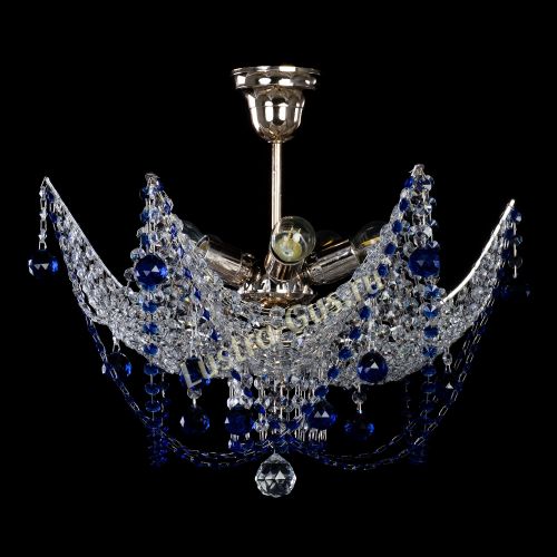 Люстра Элина №2 синяя в Кирове Гусь Хрустальный