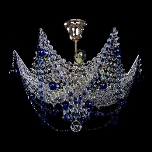 Люстра Элина №2 синяя в Кирове Гусь Хрустальный