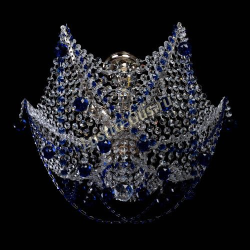 Люстра Элина №2 синяя в Кирове Гусь Хрустальный