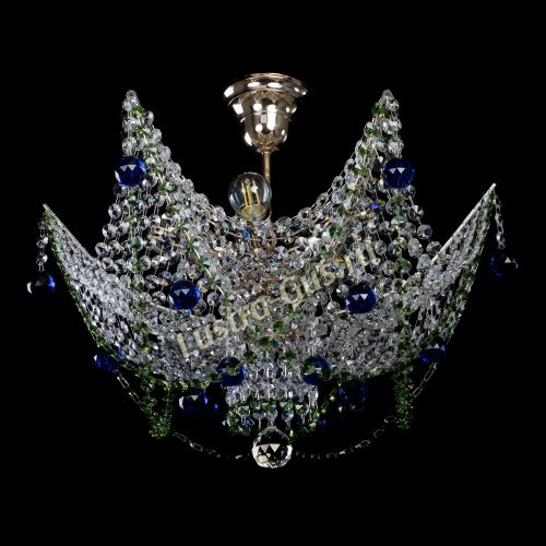 Люстра Элина №2 сине-зеленая в Кирове Гусь Хрустальный