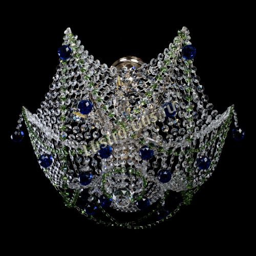 Люстра Элина №2 сине-зеленая в Кирове Гусь Хрустальный