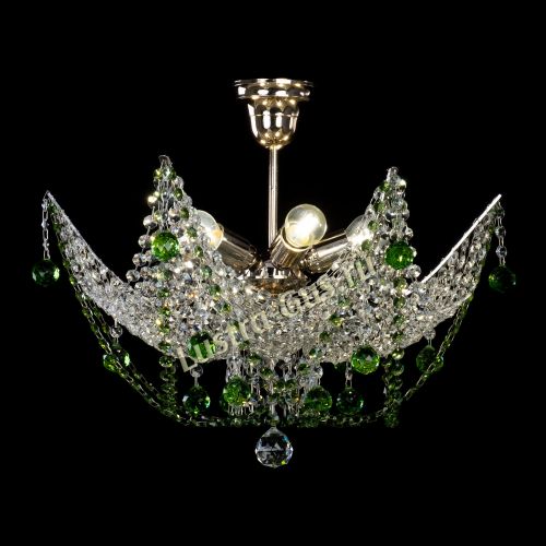 Люстра Элина №2 зеленая в Кирове Гусь Хрустальный