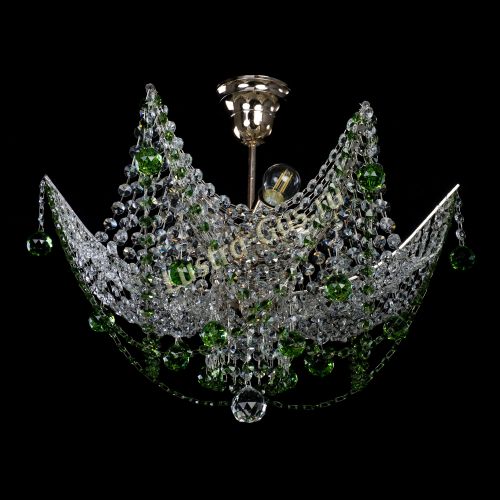 Люстра Элина №2 зеленая в Кирове Гусь Хрустальный