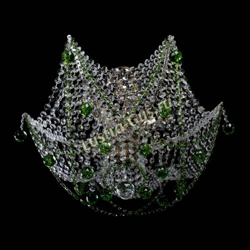 Люстра Элина №2 зеленая в Кирове Гусь Хрустальный