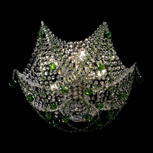 Люстра Элина №2 зеленая в Кирове Гусь Хрустальный