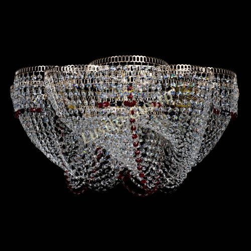 Люстра Есения черно-красная в Кирове Гусь Хрустальный