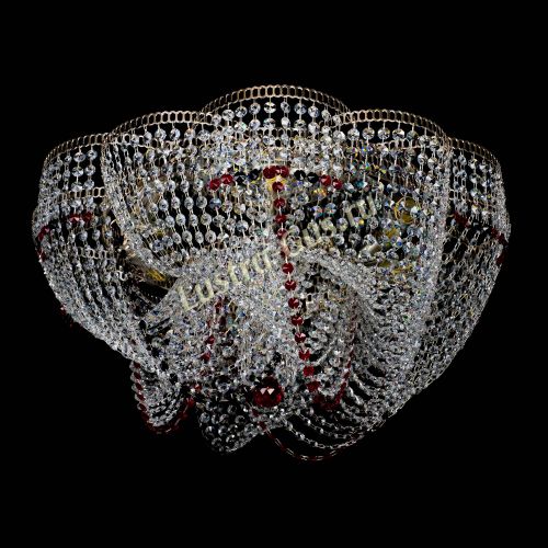 Люстра Есения черно-красная в Кирове Гусь Хрустальный