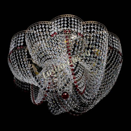 Люстра Есения черно-красная в Кирове Гусь Хрустальный