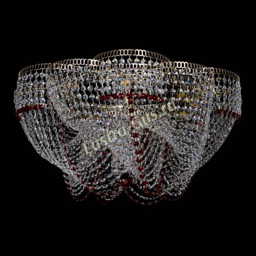 Люстра Есения красная в Кирове Гусь Хрустальный