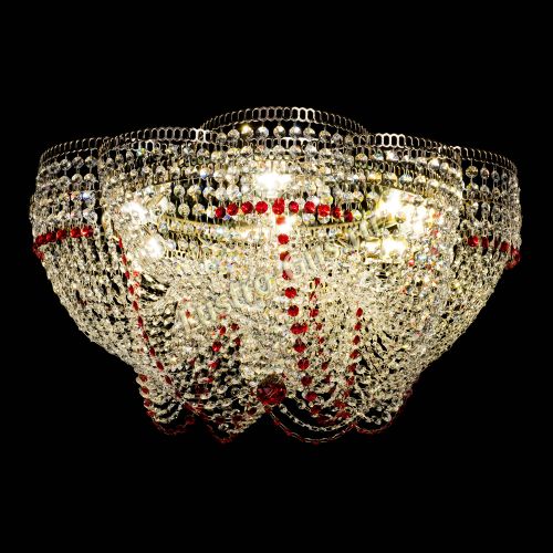 Люстра Есения красная в Кирове Гусь Хрустальный