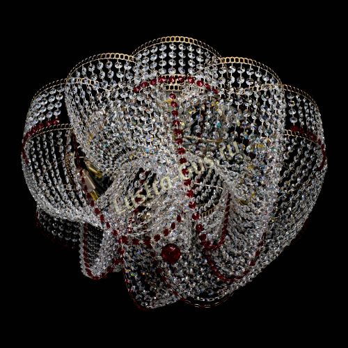 Люстра Есения красная в Кирове Гусь Хрустальный