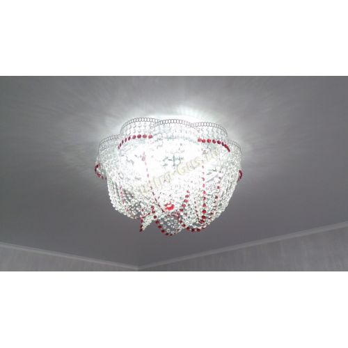 Люстра Есения красная в Кирове Гусь Хрустальный