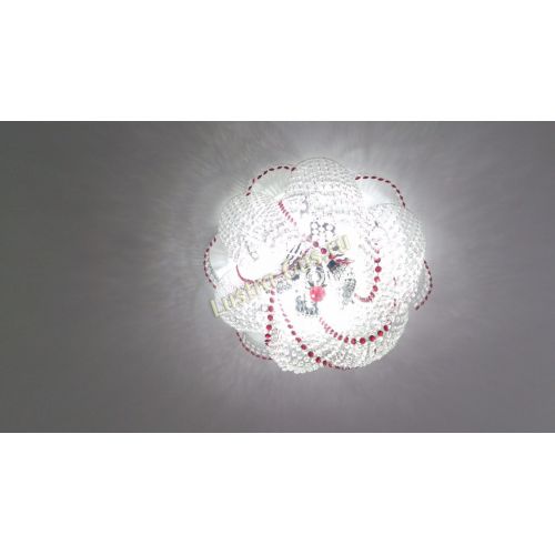 Люстра Есения красная в Кирове Гусь Хрустальный