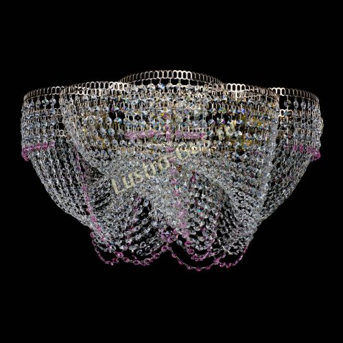 Люстра Есения розовая в Кирове Гусь Хрустальный