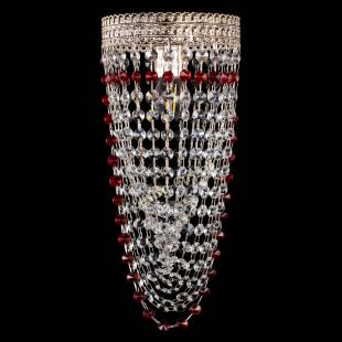 Люстра хрустальная Флоренция №1 Водоворот красная