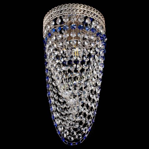 Люстра Флоренция №1 Водоворот синяя в Кирове Гусь Хрустальный