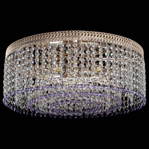 Люстра Флоренция капель оптикон фиолетовая в Кирове Гусь Хрустальный