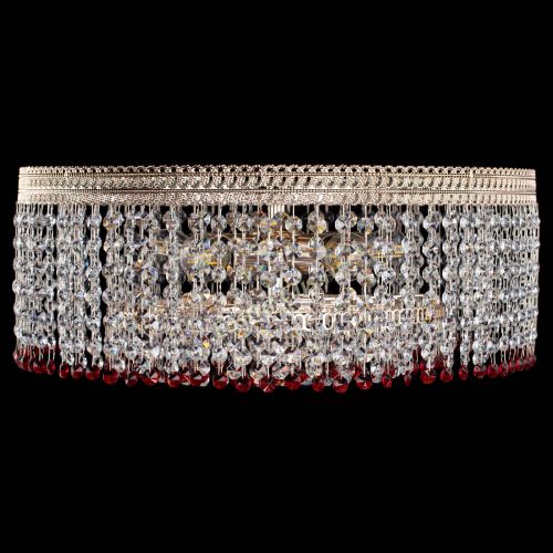 Люстра Флоренция капель оптикон красная в Кирове Гусь Хрустальный