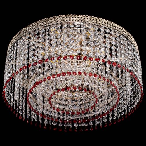 Люстра Флоренция капель оптикон красная в Кирове Гусь Хрустальный