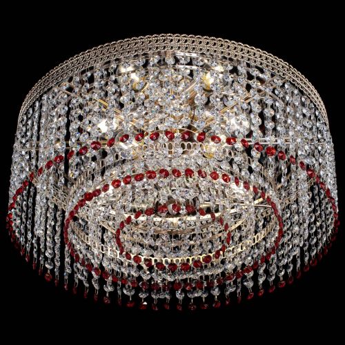 Люстра Флоренция капель оптикон красная в Кирове Гусь Хрустальный