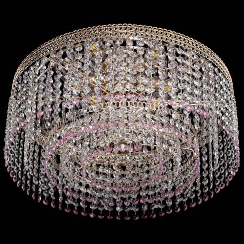 Люстра Флоренция капель оптикон розовая в Кирове Гусь Хрустальный