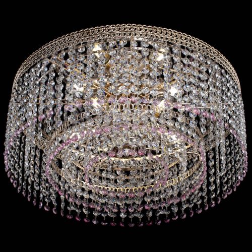 Люстра Флоренция капель оптикон розовая в Кирове Гусь Хрустальный