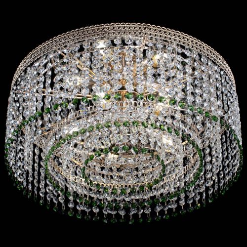 Люстра Флоренция капель оптикон зеленая в Кирове Гусь Хрустальный