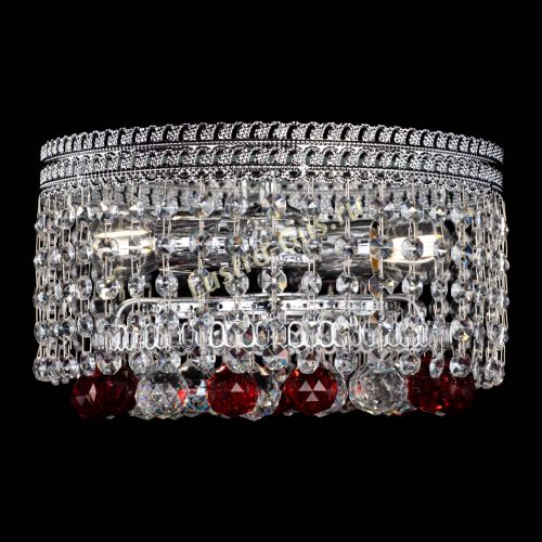 Люстра Флоренция шар №2 красная в Кирове Гусь Хрустальный