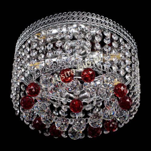 Люстра Флоренция шар №2 красная в Кирове Гусь Хрустальный