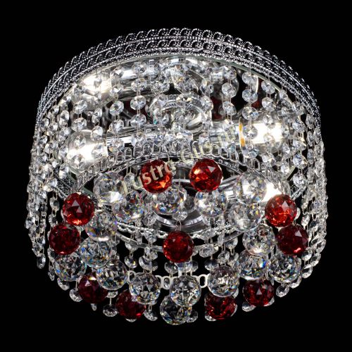 Люстра Флоренция шар №2 красная в Кирове Гусь Хрустальный