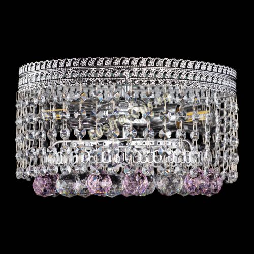 Люстра Флоренция шар №2 розовая в Кирове Гусь Хрустальный