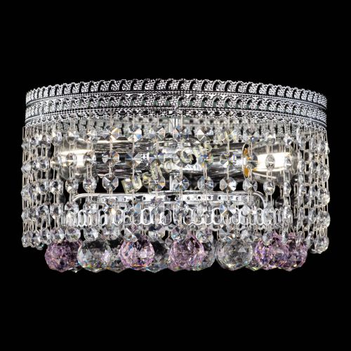 Люстра Флоренция шар №2 розовая в Кирове Гусь Хрустальный