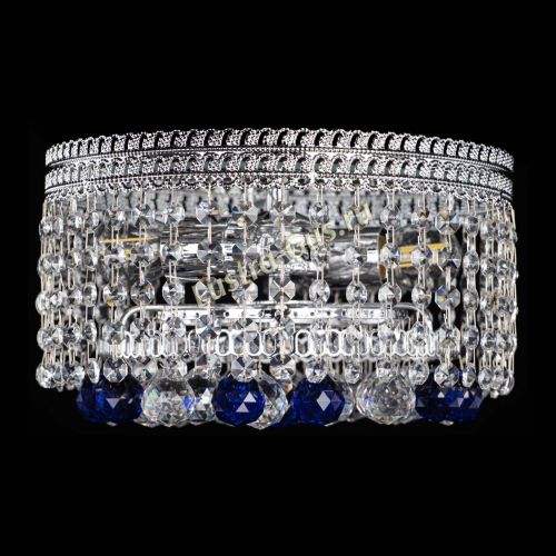 Люстра Флоренция шар №2 синяя в Кирове Гусь Хрустальный