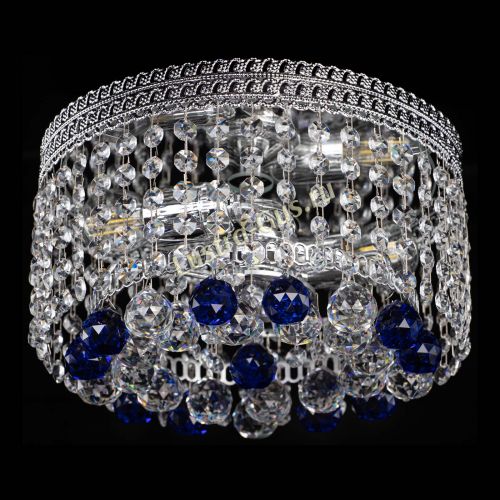 Люстра Флоренция шар №2 синяя в Кирове Гусь Хрустальный