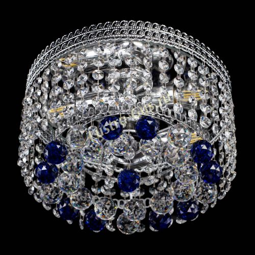 Люстра Флоренция шар №2 синяя в Кирове Гусь Хрустальный