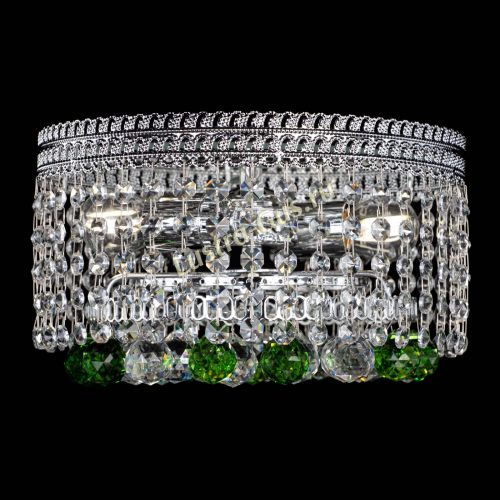 Люстра Флоренция шар №2 зеленая в Кирове Гусь Хрустальный