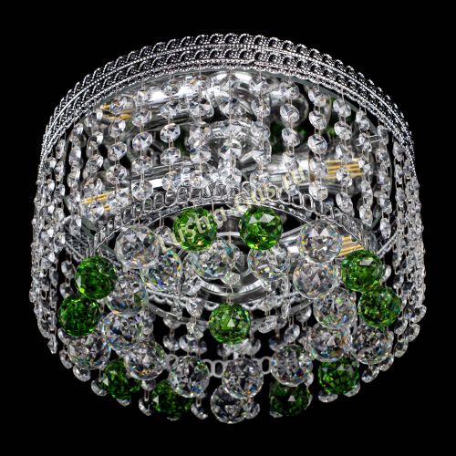 Люстра Флоренция шар №2 зеленая в Кирове Гусь Хрустальный