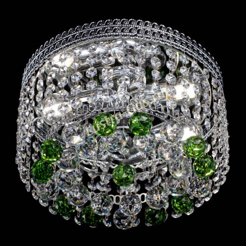 Люстра Флоренция шар №2 зеленая в Кирове Гусь Хрустальный
