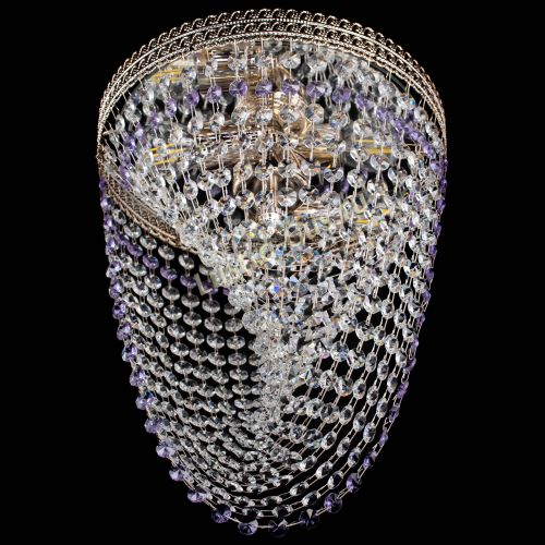 Люстра Флоренция Водоворот фиолетовая в Кирове Гусь Хрустальный