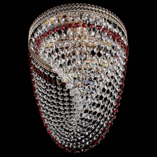 Люстра Флоренция Водоворот красная в Кирове Гусь Хрустальный