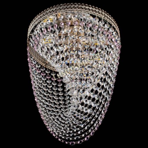 Люстра Флоренция Водоворот розовая в Кирове Гусь Хрустальный