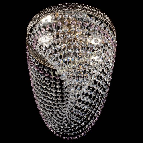 Люстра Флоренция Водоворот розовая в Кирове Гусь Хрустальный